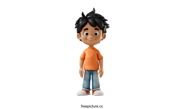[Transparent Background PNG]Cartoon Boy Character Illustration