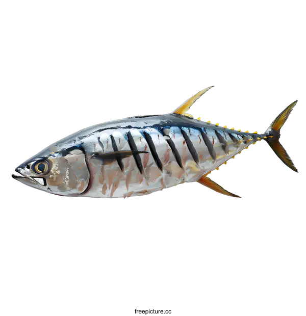 [Transparent Background PNG]Fresh Whole Tuna on White Background
