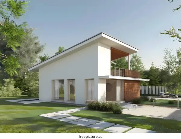 Modern House with Garden and Patio