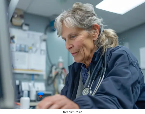 Veterinarian checking a dogs x-ray