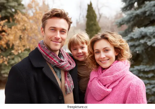 Winter Family Portrait Outdoor