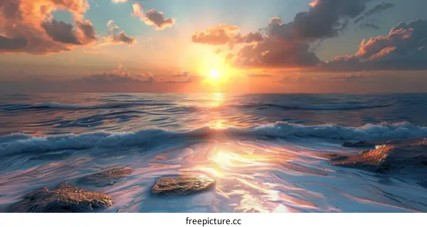 Stunning Sunset over the Ocean