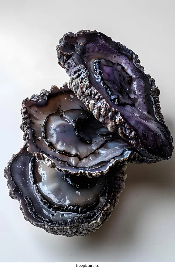Abalone Shells on White Background