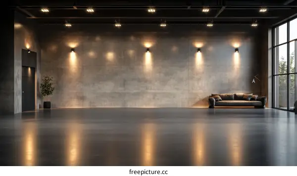 Modern Industrial Empty Studio Space