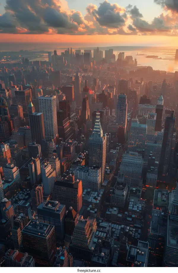 New York City Skyline at Sunrise