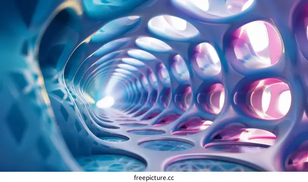 Blue and Purple Organic Tunnel