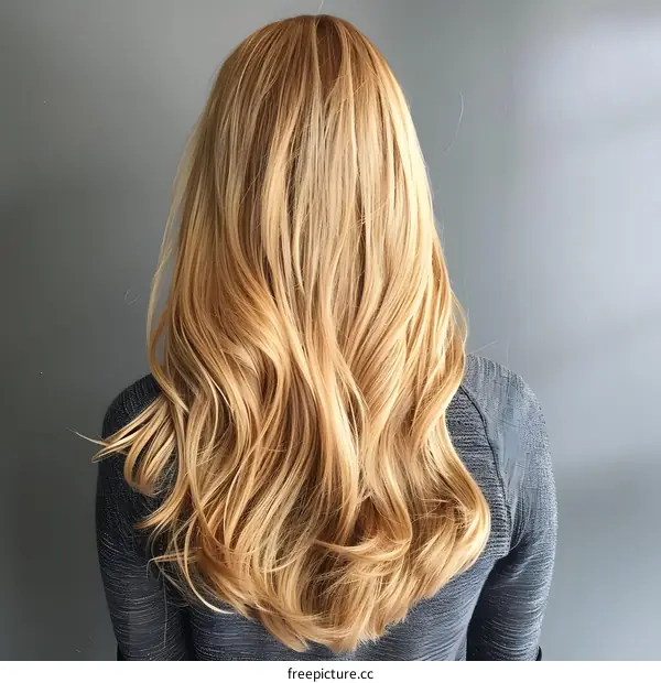 Woman with Long Blonde Hair