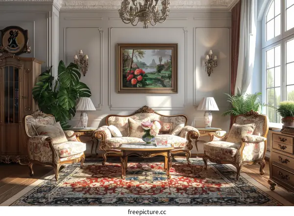 Elegant Classic European Living Room