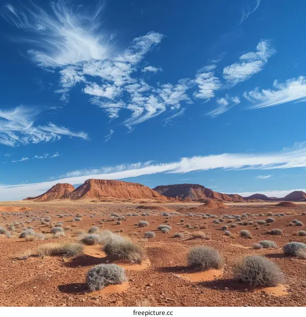 A vast expanse of the Namib Desert in Namibia, Africa