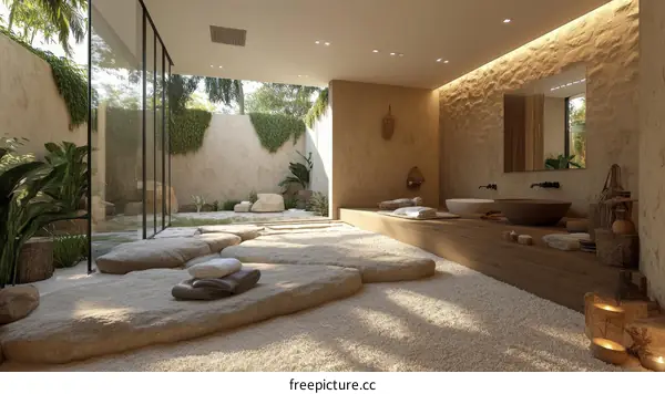 Spa Interior Design with Natural Elements