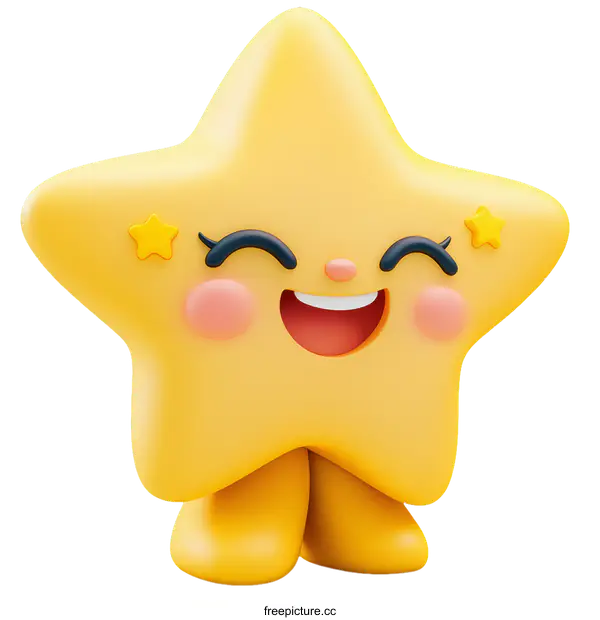 [Transparent Background PNG]Cute Cartoon Star Character Illustration