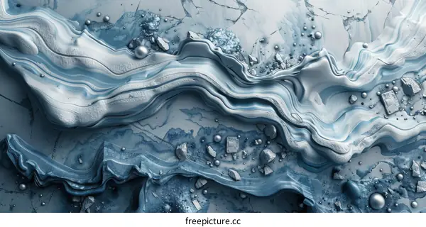 Abstract Silver Blue Texture Design