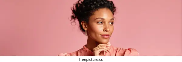 Portrait of a Beautiful Dark-Skinned Woman