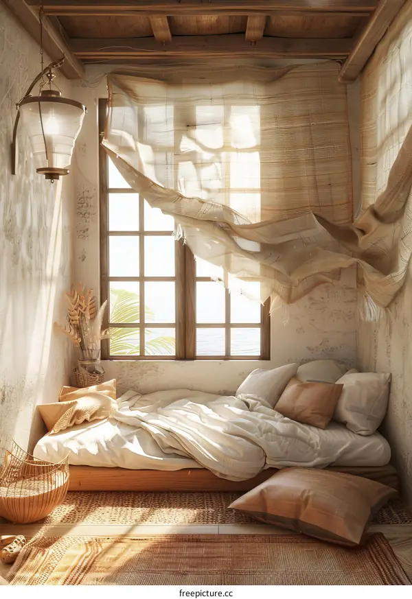 Rustic Coastal Bedroom Interior Design