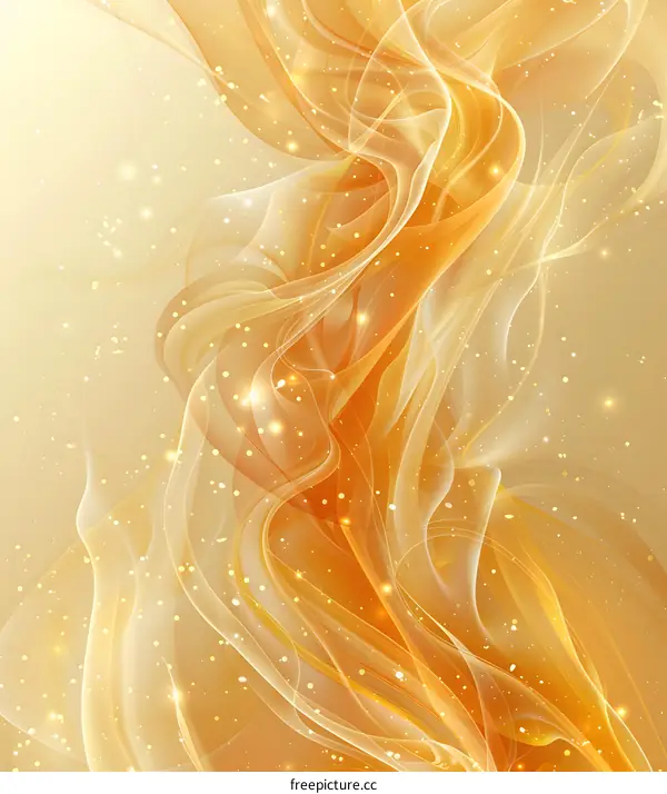 Golden silk-like waves