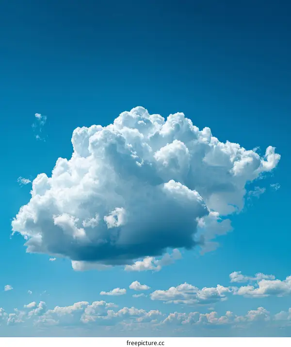 Single White Cloud in a Blue Sky