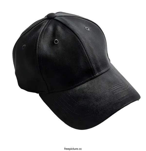 [Transparent Background PNG]Black Baseball Cap Isolated On White Background