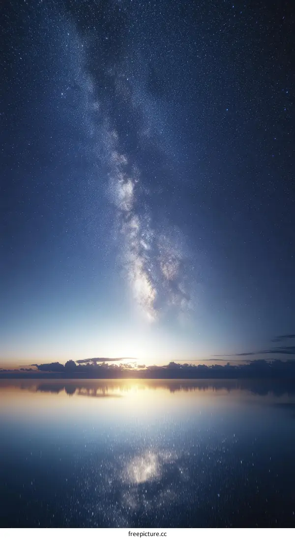 Milky Way Reflection on Calm Water