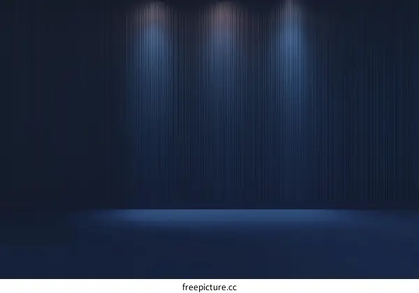 Dark Blue Studio Background with Spotlight