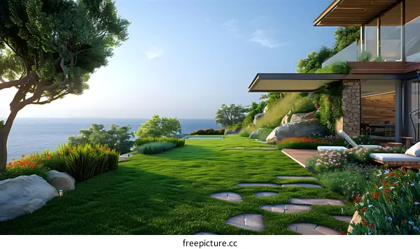 A Modern Villa on a Cliff