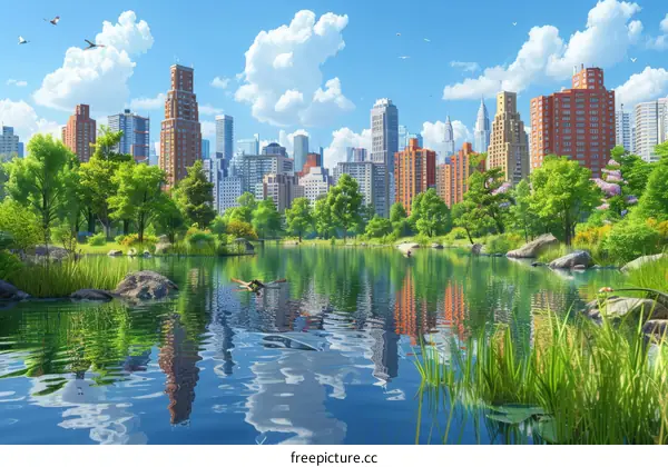 Summer Escape in Central Park, New York: A Verdant Haven in the Heart of the City