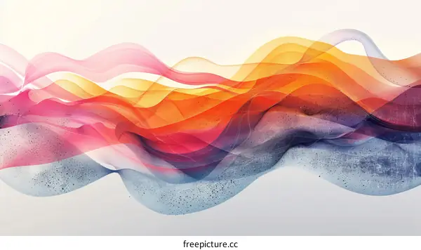 Abstract Colorful Flowing Waves