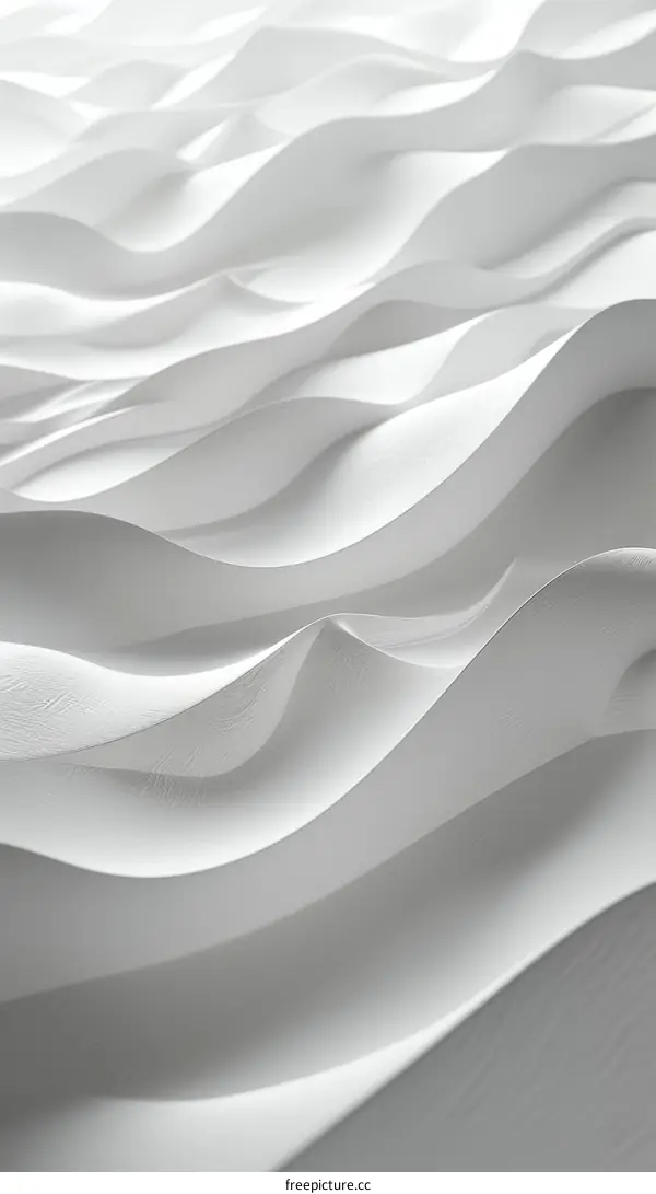 White 3D waves background