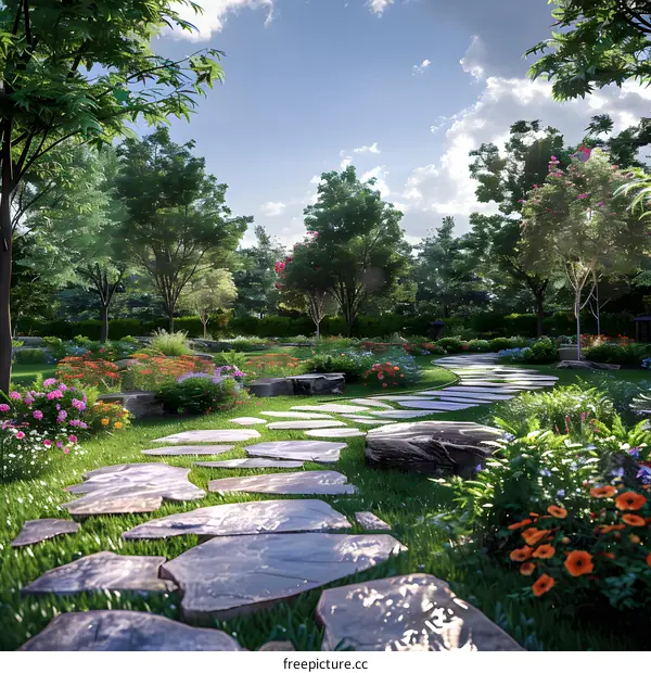 Garden landscape design renderings