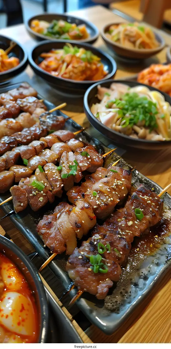 A table full of delicious Japanese food