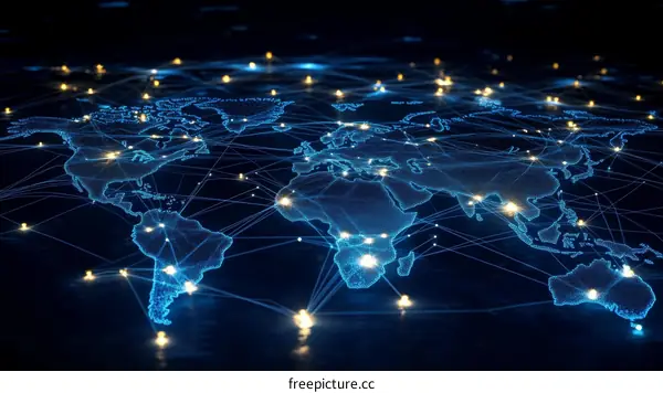 Global Network Connections Illustration
