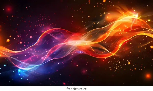 Abstract Colorful Wavy Background Design