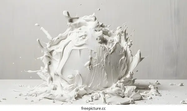 Abstract White Paint Splash Texture