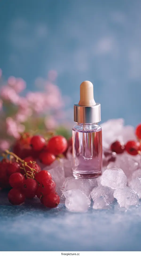 Refreshing Beauty Serum with Red Currants and Ice