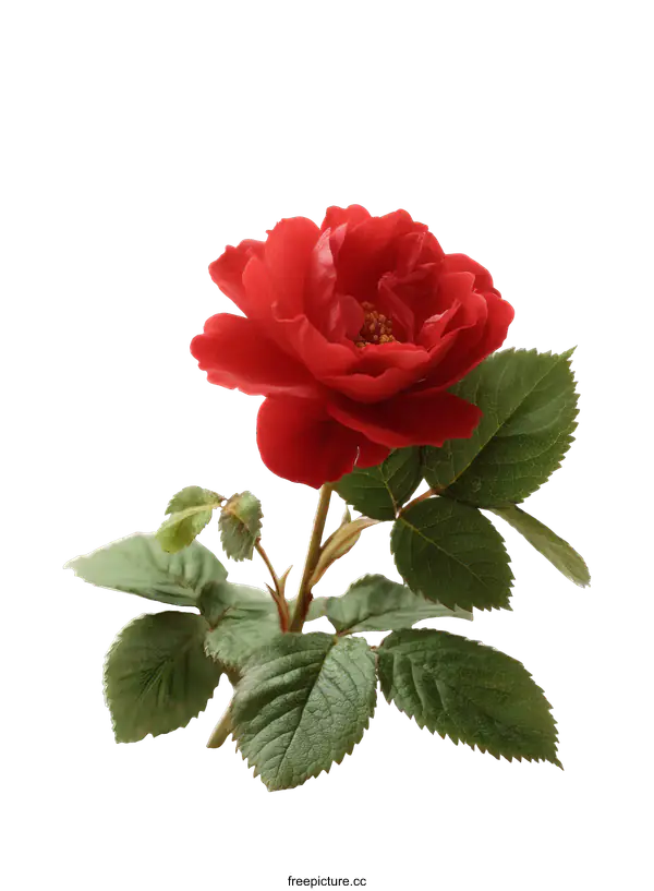 [Transparent Background PNG]Close up of a Beautiful Red Rose