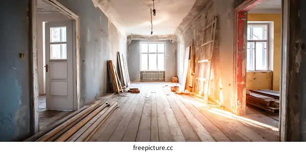 Empty Room Undergoing Renovation