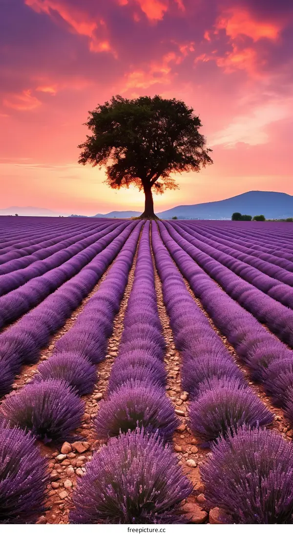 scenic view of lavender fields in Provence, France