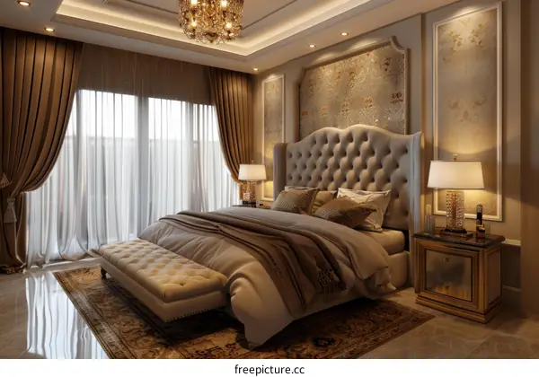 Luxury Bedroom Interior Design Illustration