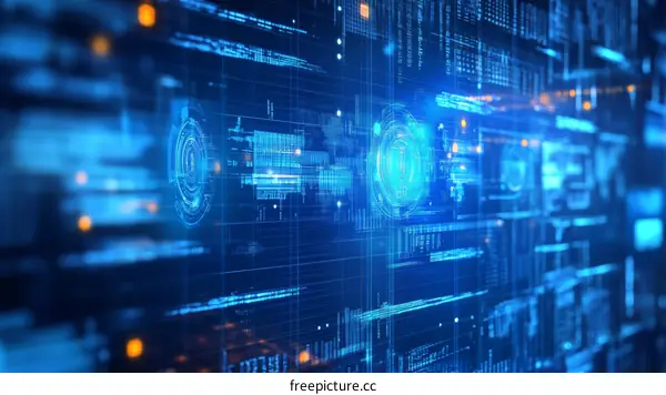 Abstract Digital Interface Display