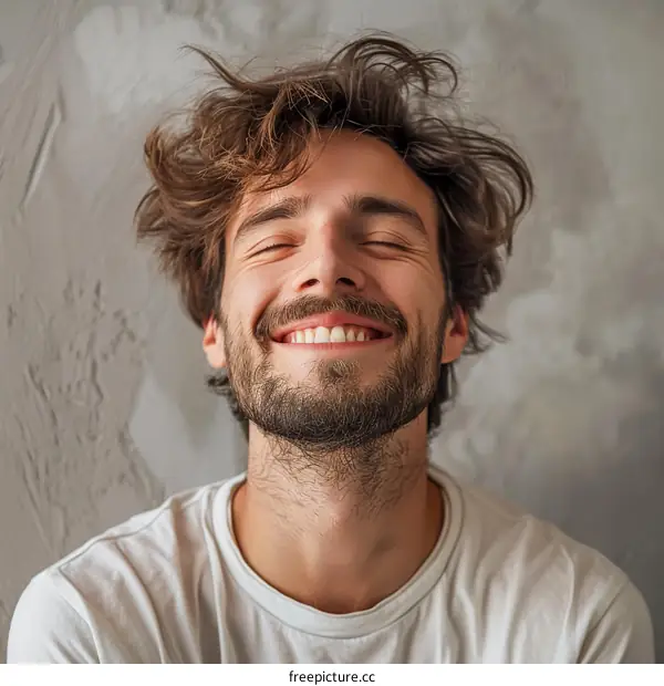 Smiling Man Portrait Close Up