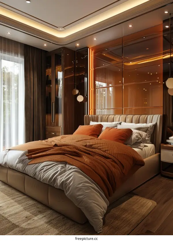 Luxury Modern Bedroom Interior Design Illustration