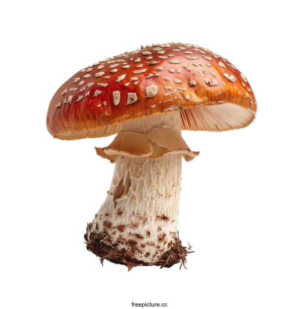 [Transparent Background PNG]Red mushroom isolated on transparent background