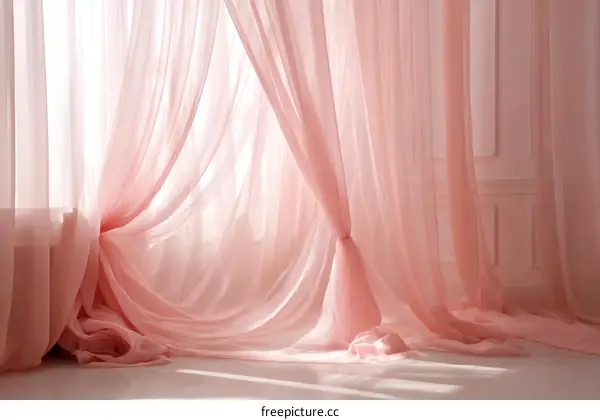 Soft Pink Sheer Curtains in a Stylish Room