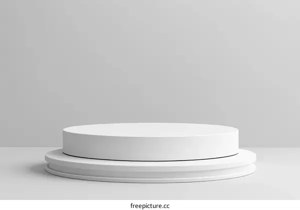 Minimalist White Product Display Stand