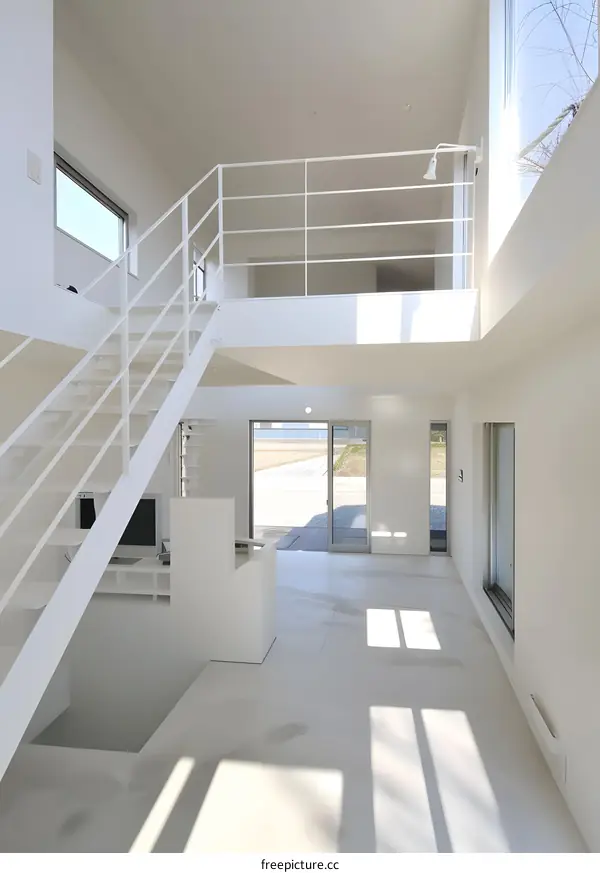 Modern White Staircase Interior Design