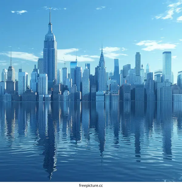 New York City Skyline Reflection