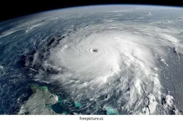 Satellite View of a Powerful Hurricane