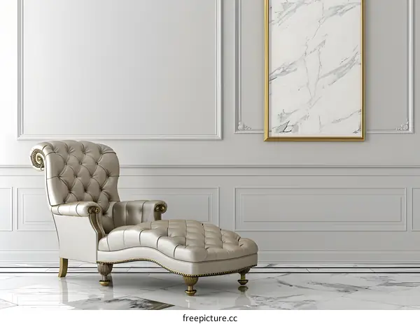 Elegant Chaise Lounge in a Luxurious Interior