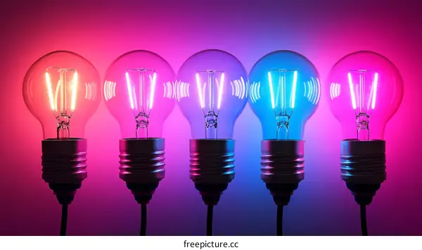 Illuminating Ideas: Colorful Light Bulbs