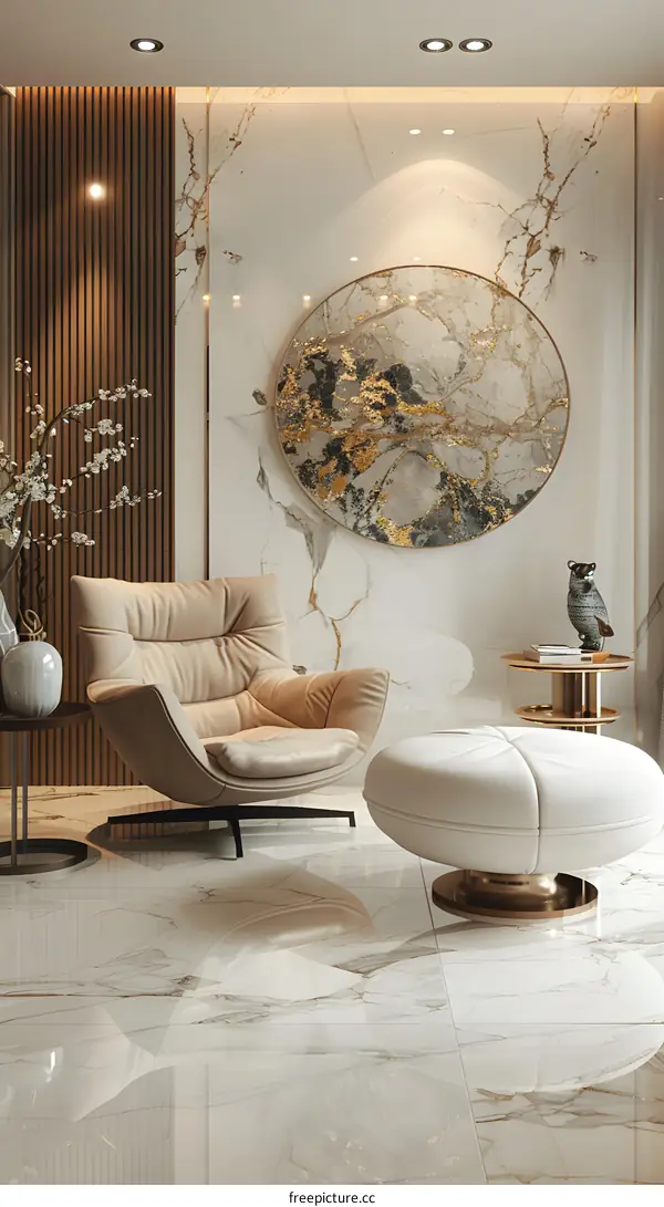 Modern minimalist style living room