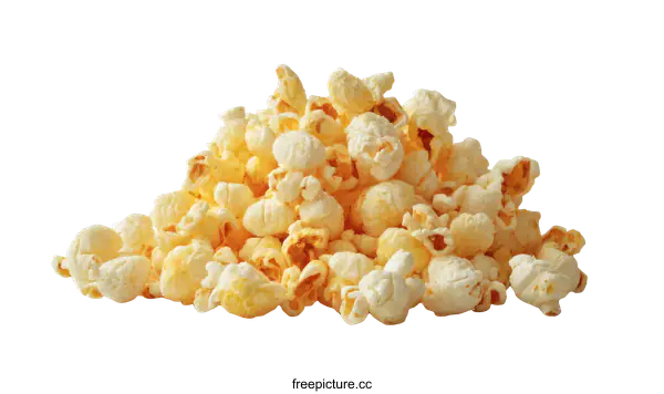 [Transparent Background PNG]Popcorn Pile on White Background
